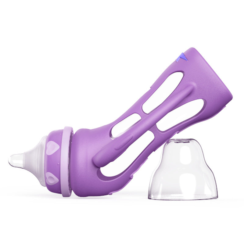 Glass Baby Bottle Straw Drop-resistant Water Drink