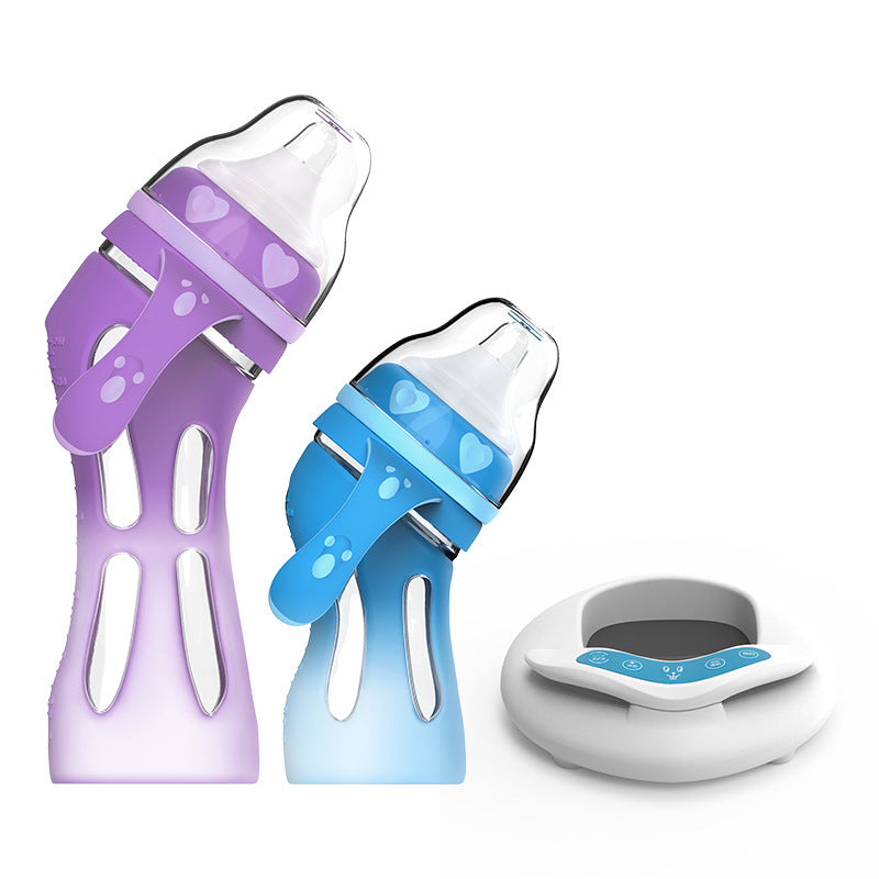 Glass Baby Bottle Straw Drop-resistant Water Drink