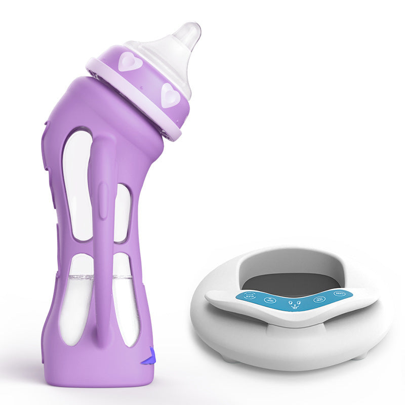 Glass Baby Bottle Straw Drop-resistant Water Drink