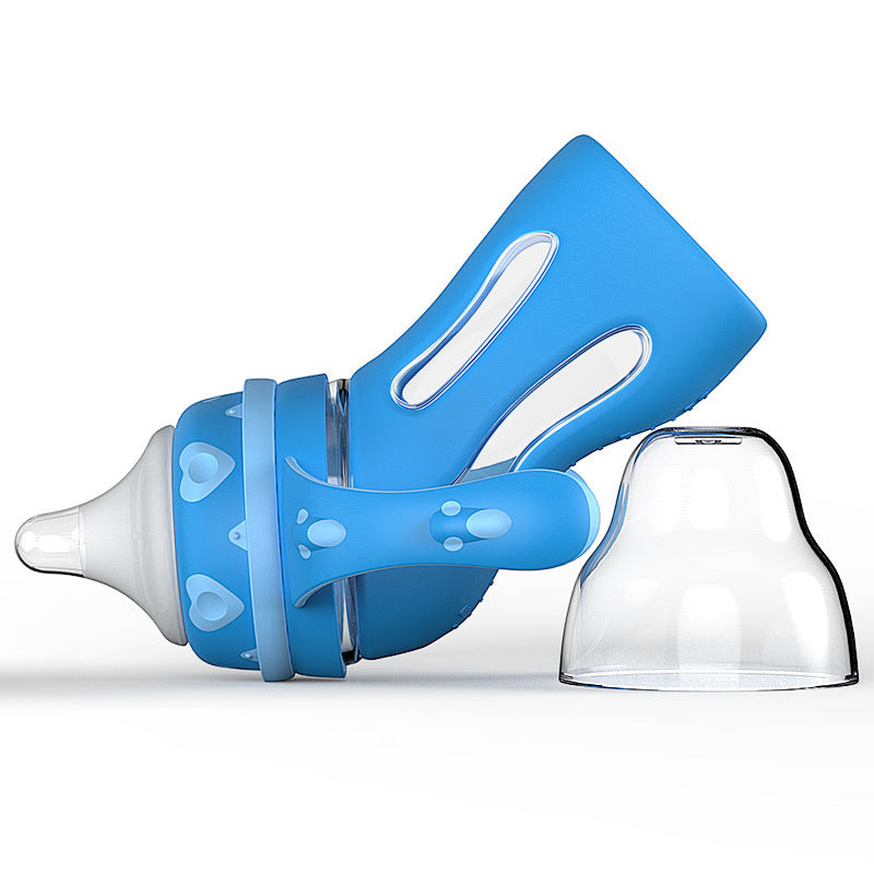 Glass Baby Bottle Straw Drop-resistant Water Drink