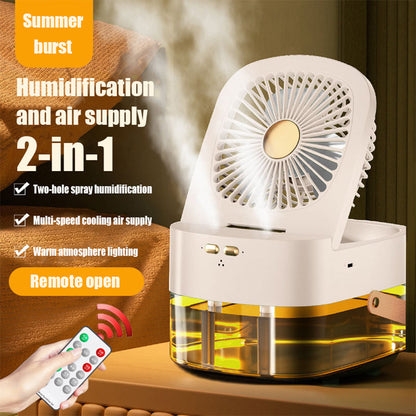 Humidifying Spray Fan Desktop Remote Control Timing