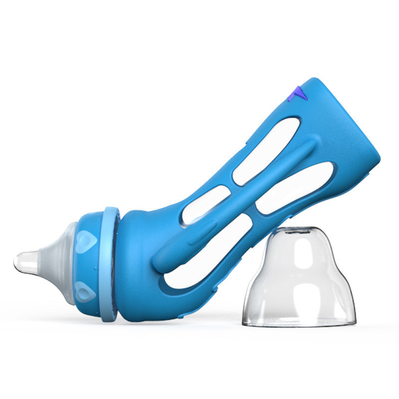 Glass Baby Bottle Straw Drop-resistant Water Drink