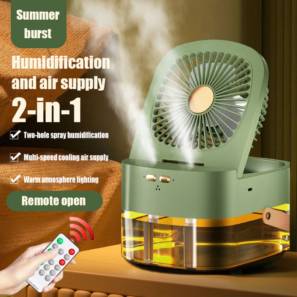 Humidifying Spray Fan Desktop Remote Control Timing