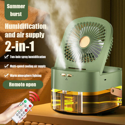 Humidifying Spray Fan Desktop Remote Control Timing
